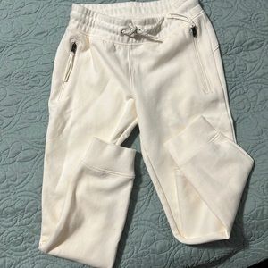 Girls joggers size 8  NWOT  light cream colored